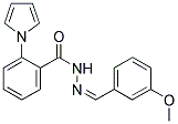 N'-[(Z)-(3-METHOXYPHENYL)METHYLIDENE]-2-(1H-PYRROL-1-YL)BENZENECARBOHYDRAZIDE 结构式