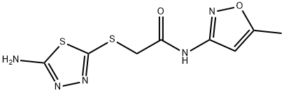 2-((5-亚胺-4,5-二氢-1,3,4-噻二唑-2-基)硫代)-N-(5-甲基异噁唑-3(2H)-基亚基)乙酰胺 结构式