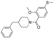 (4-BENZYL-PIPERIDIN-1-YL)-(2-METHOXY-4-METHYLSULFANYL-PHENYL)-METHANONE 结构式