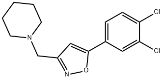 1-([5-(3,4-DICHLOROPHENYL)-3-ISOXAZOLYL]METHYL)PIPERIDINE 结构式