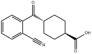 TRANS-4-(2-CYANOBENZOYL)CYCLOHEXANE-1-CARBOXYLIC ACID 结构式