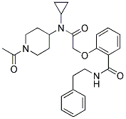 2-[2-((1-ACETYLPIPERIDIN-4-YL)CYCLOPROPYLAMINO)-2-OXOETHOXY]-N-(2-PHENYLETHYL)BENZAMIDE 结构式