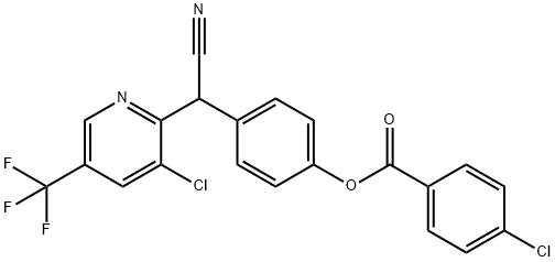 4-[[3-CHLORO-5-(TRIFLUOROMETHYL)-2-PYRIDINYL](CYANO)METHYL]PHENYL 4-CHLOROBENZENECARBOXYLATE 结构式