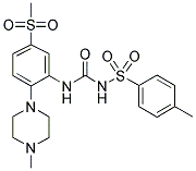 N-[(4-METHYLPHENYL)SULPHONYL]-N'-[[2-(4-METHYLPIPERAZINO)-5-(METHYLSULPHONYL)]PHENYL]UREA 结构式