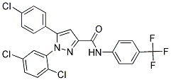 5-(4-Chlorophenyl)-1-(2,5-dichlorophenyl)-N-[4-(trifluoromethyl)phenyl]-1H-pyrazole-3-carboxamide 结构式