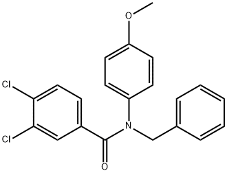 N-苄基-3,4-二氯-N-(4-甲氧基苯基)苯甲酰胺 结构式