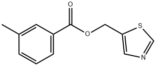 1,3-THIAZOL-5-YLMETHYL 3-METHYLBENZENECARBOXYLATE 结构式