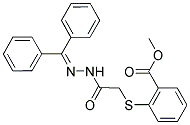 METHYL 2-((2-[2-(DIPHENYLMETHYLENE)HYDRAZINO]-2-OXOETHYL)SULFANYL)BENZENECARBOXYLATE 结构式