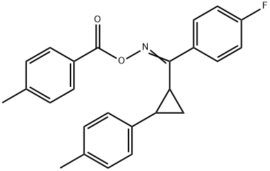 1-[2-((4-FLUOROPHENYL)([(4-METHYLBENZOYL)OXY]IMINO)METHYL)CYCLOPROPYL]-4-METHYLBENZENE 结构式