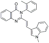 (E)-2-(2-(1-METHYL-1H-INDOL-3-YL)VINYL)-3-O-TOLYLQUINAZOLIN-4(3H)-ONE 结构式