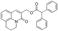 DIPHENYLACETIC ACID, (2,3-DIHYDRO-5-OXO-(1H,5H)-BENZO[IJ]QUINOLIZIN-6-YL)METHYL ESTER 结构式