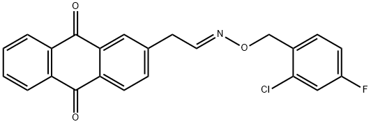 2-(9,10-DIOXO-9,10-DIHYDRO-2-ANTHRACENYL)ACETALDEHYDE O-(2-CHLORO-4-FLUOROBENZYL)OXIME 结构式