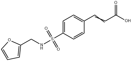 (E)-3-(4-(N-(呋喃-2-基甲基)磺酰氨基)苯基)丙烯酸 结构式