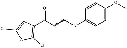 (E)-1-(2,5-DICHLORO-3-THIENYL)-3-(4-METHOXYANILINO)-2-PROPEN-1-ONE 结构式