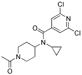 N-(1-ACETYLPIPERIDIN-4-YL)-2,6-DICHLORO-N-(CYCLOPROPYL)PYRIDINE-4-CARBOXAMIDE 结构式