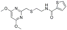 N-[2-[(4,6-DIMETHOXYPYRIMIDIN-2-YL)METHYLTHIO]ETHYL]THIOPHENE-2-CARBOXAMIDE 结构式