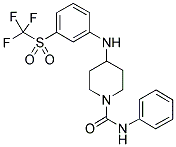 1-(PHENYLAMINO)CARBONYL-N-[3-[(TRIFLUOROMETHYL)SULPHONYL]PHENYL]PIPERIDINE-4-AMINE 结构式