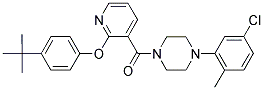 2-(4-(TERT-BUTYL)PHENOXY)(3-PYRIDYL) 4-(5-CHLORO-2-METHYLPHENYL)PIPERAZINYL KETONE 结构式