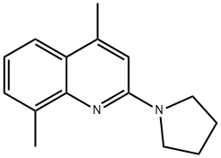 4,8-DIMETHYL-2-(1-PYRROLIDINYL)QUINOLINE 结构式
