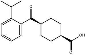 CIS-4-(2-ISO-PROPYLBENZOYL)CYCLOHEXANE-1-CARBOXYLIC ACID 结构式