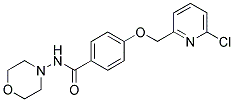 4-[(6-CHLOROPYRIDIN-2-YL)METHOXY]-N-MORPHOLINOBENZAMIDE 结构式