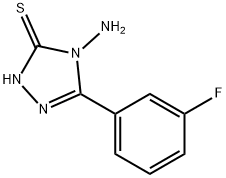 4-氨基-5-(3-氟苯基)-4H-1,2,4-三唑-3-硫醇 结构式