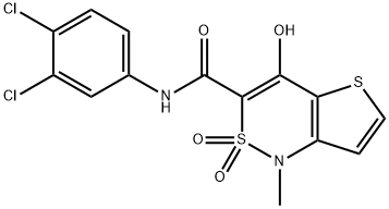 N-(3,4-DICHLOROPHENYL)-4-HYDROXY-1-METHYL-2,2-DIOXO-1,2-DIHYDRO-2LAMBDA6-THIENO[3,2-C][1,2]THIAZINE-3-CARBOXAMIDE 结构式