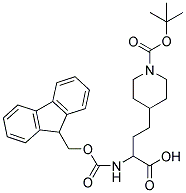 FMOC-D, L-HOMO[ALA-4-PIP(N-BOC)] 结构式