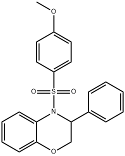 4-[(4-METHOXYPHENYL)SULFONYL]-3-PHENYL-3,4-DIHYDRO-2H-1,4-BENZOXAZINE 结构式