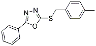 2-[(4-METHYLBENZYL)SULFANYL]-5-PHENYL-1,3,4-OXADIAZOLE 结构式