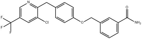 3-[(4-([3-CHLORO-5-(TRIFLUOROMETHYL)-2-PYRIDINYL]METHYL)PHENOXY)METHYL]BENZENECARBOXAMIDE 结构式