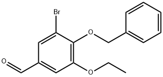 4-(苄氧基)-3-溴-5-乙氧基苯甲醛 结构式