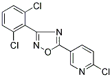 2-CHLORO-5-[3-(2,6-DICHLOROPHENYL)-1,2,4-OXADIAZOL-5-YL]PYRIDINE 结构式