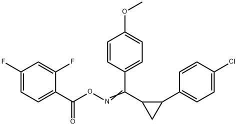 1-[(([[2-(4-CHLOROPHENYL)CYCLOPROPYL](4-METHOXYPHENYL)METHYLENE]AMINO)OXY)CARBONYL]-2,4-DIFLUOROBENZENE 结构式