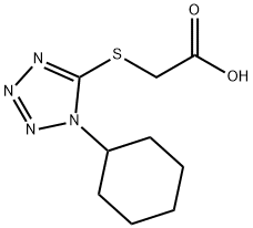 [(1-CYCLOHEXYL-1H-TETRAAZOL-5-YL)SULFANYL]-ACETIC ACID 结构式