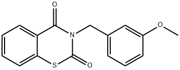 3-(3-METHOXYBENZYL)-2H-1,3-BENZOTHIAZINE-2,4(3H)-DIONE 结构式