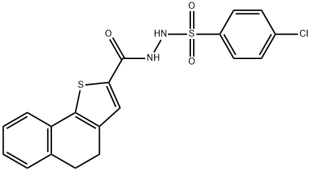 4-CHLORO-N'-(4,5-DIHYDRONAPHTHO[1,2-B]THIOPHEN-2-YLCARBONYL)BENZENESULFONOHYDRAZIDE 结构式