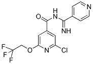 2-CHLORO-N-[IMINO(PYRIDIN-4-YL)METHYL]-6-(2,2,2-TRIFLUOROETHOXY)ISONICOTINAMIDE 结构式