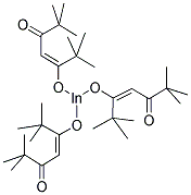 TRIS(2,2,6,6-TETRAMETHYL-3,5-HEPTANE-DIONATO)INDIUM 结构式