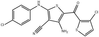 4-AMINO-2-(4-CHLOROANILINO)-5-[(3-CHLORO-2-THIENYL)CARBONYL]-3-THIOPHENECARBONITRILE 结构式