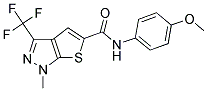 N-(4-METHOXYPHENYL)-1-METHYL-3-(TRIFLUOROMETHYL)-1H-THIENO[2,3-C]PYRAZOLE-5-CARBOXAMIDE 结构式