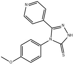 4-(4-甲氧基苯基)-5-(4-吡啶基)-4H-1,2,4-三唑-3-硫醇 结构式