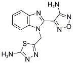 4-{1-[(5-AMINO-1,3,4-THIADIAZOL-2-YL)METHYL]-1H-BENZIMIDAZOL-2-YL}-1,2,5-OXADIAZOL-3-AMINE 结构式