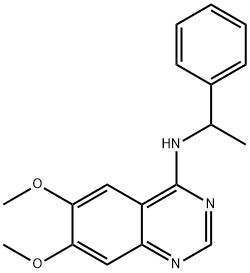 6,7-DIMETHOXY-N-(1-PHENYLETHYL)-4-QUINAZOLINAMINE 结构式