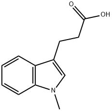 3-(1-甲基-1H-吲哚-3-基)-丙酸 结构式