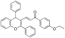 (E)-3-(2,4-DIPHENYL-4H-CHROMEN-3-YL)-1-(4-ETHOXYPHENYL)PROP-2-EN-1-ONE 结构式