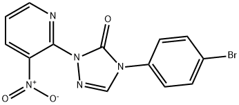 4-(4-Bromophenyl)-2-(3-nitro-2-pyridinyl)-2,4-dihydro-3H-1,2,4-triazol-3-one 结构式