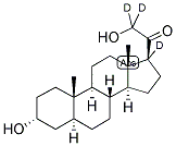 5alpha-Pregnane-3alpha,21-diol-20-one (17,21,21-d3) 结构式