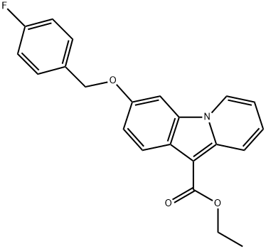 Ethyl 3-[(4-fluorobenzyl)oxy]pyrido[1,2-a]indole-10-carboxylate 结构式