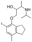 (+/-)-1-[2,3-(Dihydro-7-methyl-1H-inden-4-yl)oxy]-3-[1-(methylethyl)amino]-2-butanol, [5-3H] 结构式